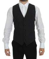 Dolce & Gabbana Gray Wool Stretch Dress Blazer Vest -  Vests for Men Suits -  Dolce & Gabbana.